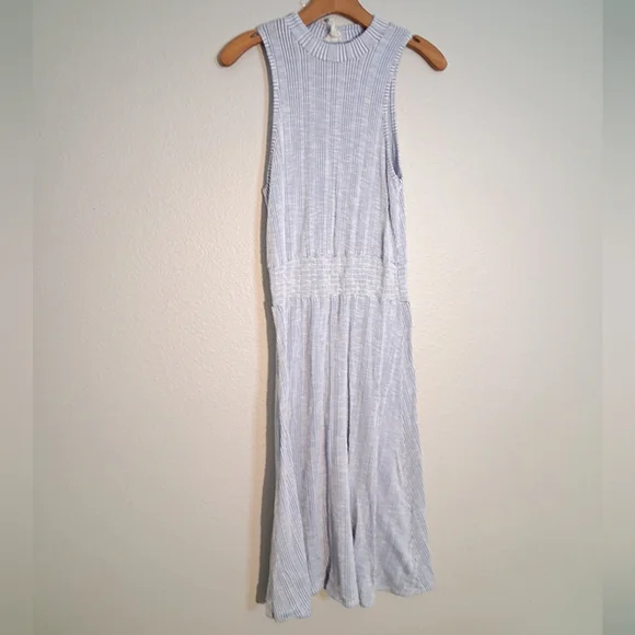 Soft Sleeveless Blue And White Sweater Dress Caution To The Wind Small - Picture 2 of 3